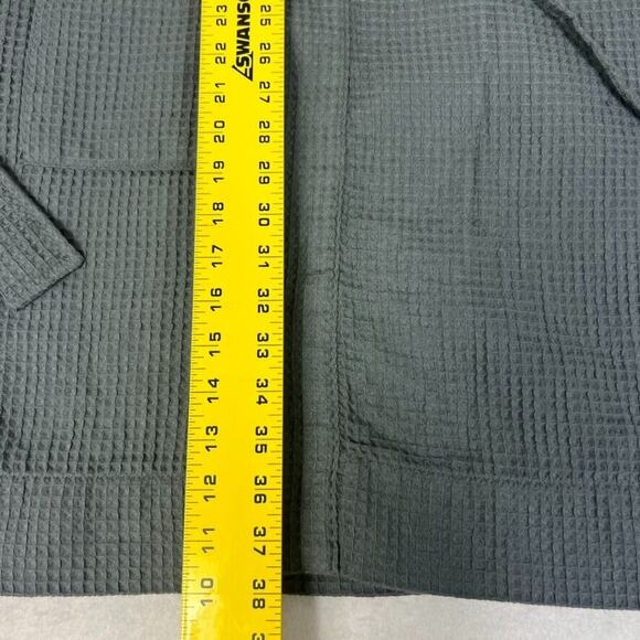 Auden Robe Women's XL/XXL Dark Gray Waffle Belted Split Neck Pouch Pockets - Picture 4 of 7